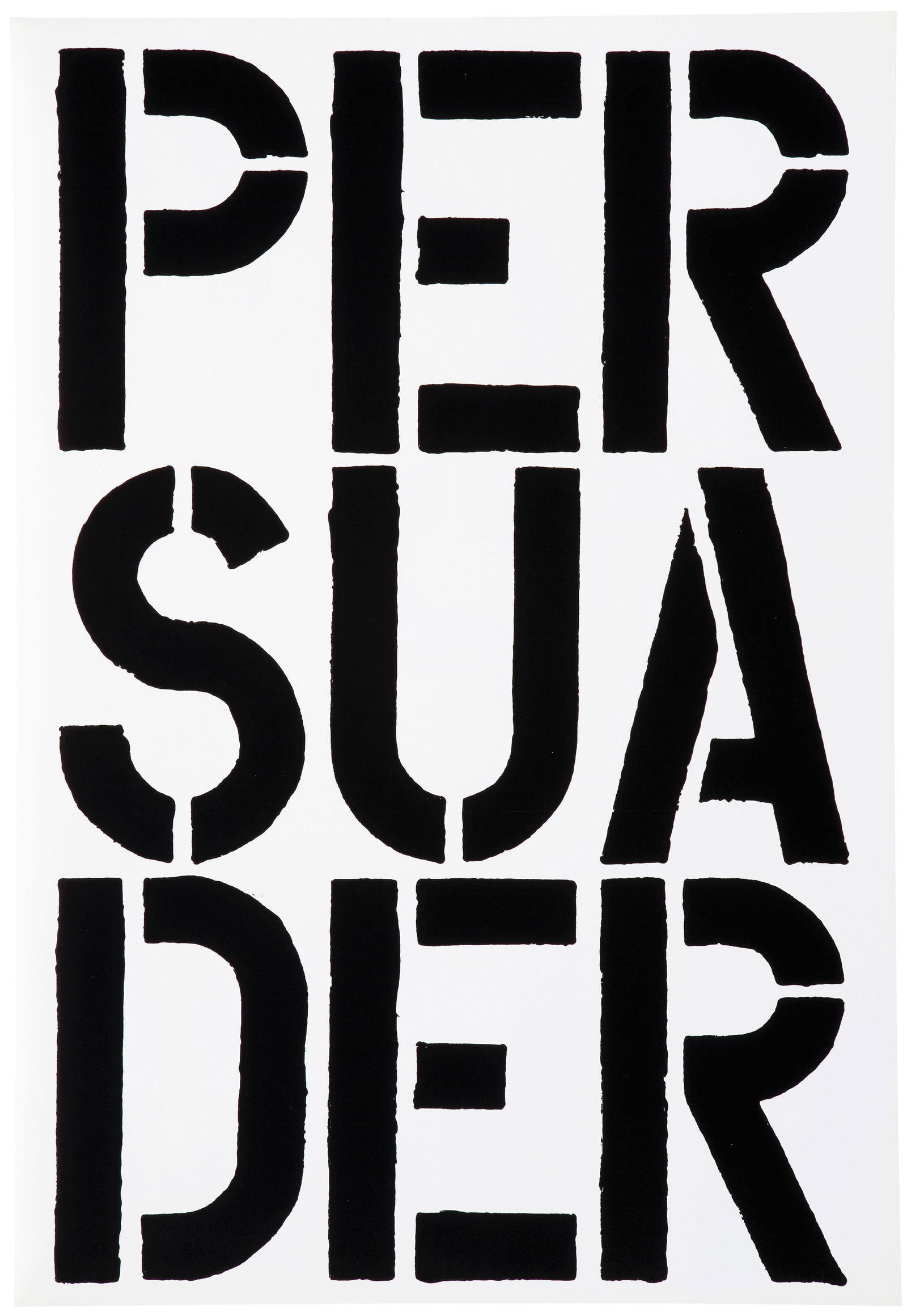 CHRISTOPHER WOOL (B. 1955) Black Book, After: Measures 23 x 16 inches, on smooth woven paper, unsigned, After Wool