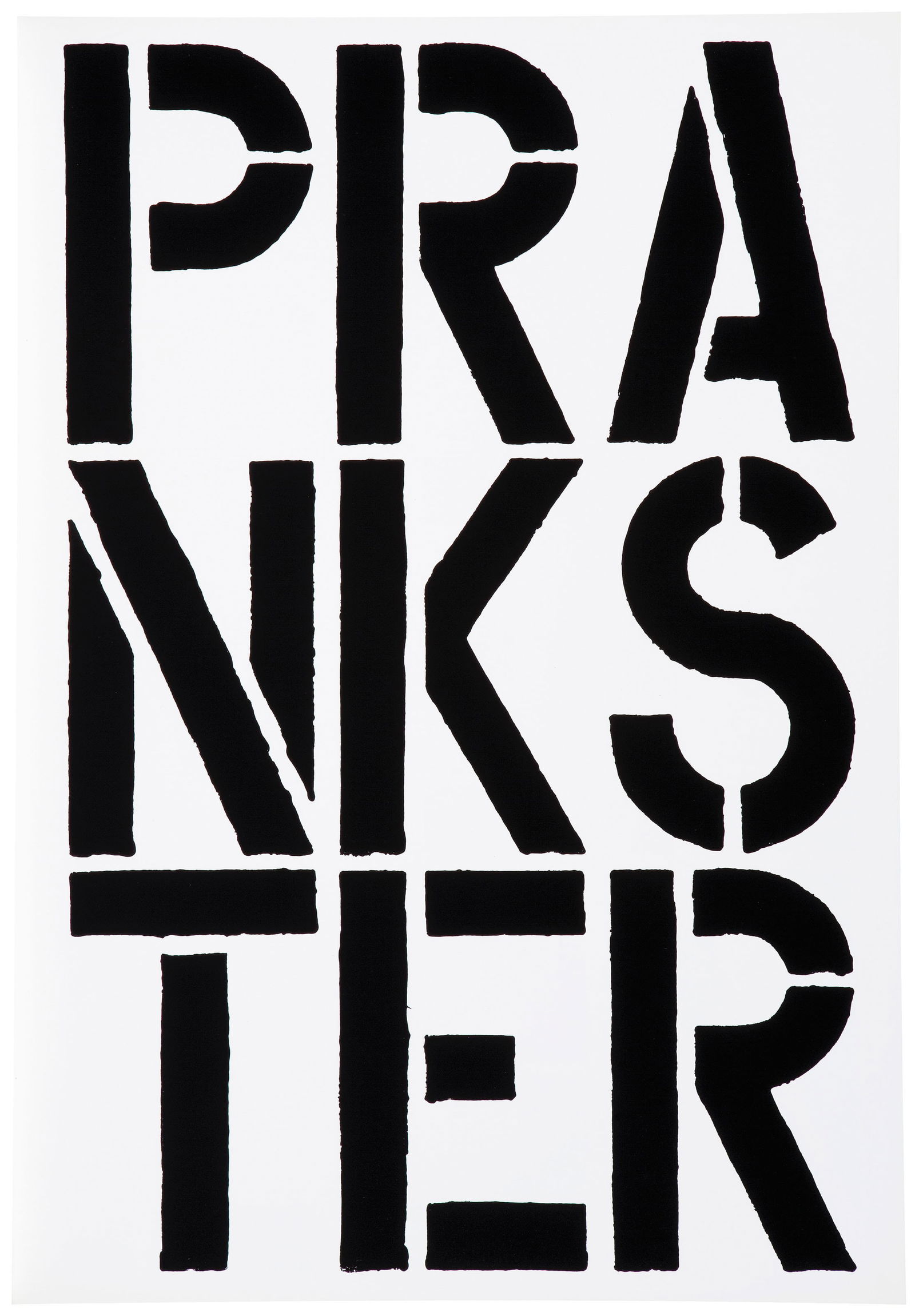 CHRISTOPHER WOOL (B. 1955) Black Book, After: Measures 23 x 16 inches, on smooth woven paper, unsigned, After Wool