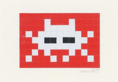 INVADER (B. 1969) Invasion (Red) after