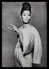 Richard Avedon, China Machado, Suit by Ben Zuckerman, Hair by Kenneth, New York studio