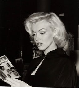 Marilyn Monroe in a Book Store, 1953 silver gelatin