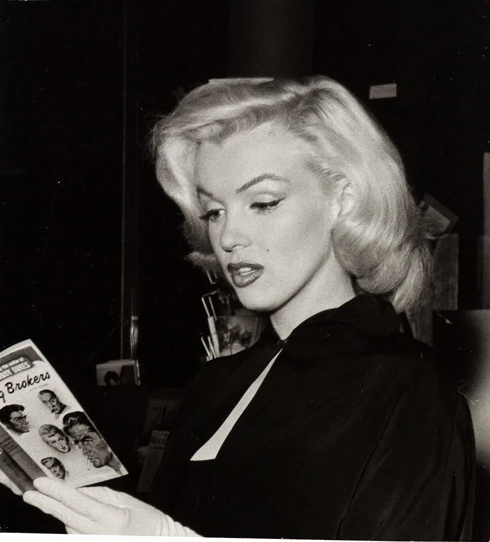 Marilyn Monroe in a Book Store, 1953 silver gelatin: Silver gelatin , measures 13 x 10 inches