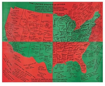 Faith Ringgold United States of Attica Offset litograph