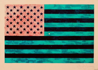 JASPER JOHNS (1930 - ) Flag (Moratorium)