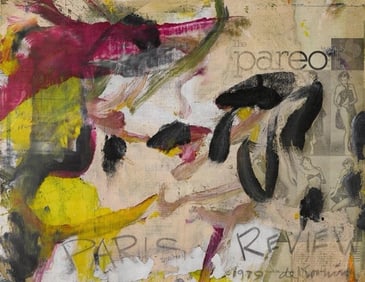 WILLEM DE KOONING Paris Review offset lithograph