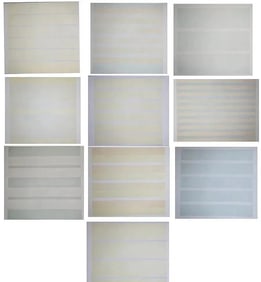 GROUPING OF 10 AGNES MARTIN LITHOGRAPHS ON VELLUM