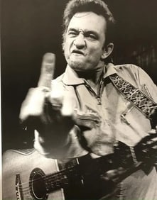 Johnny Cash Middle Finger Music Print on Paper