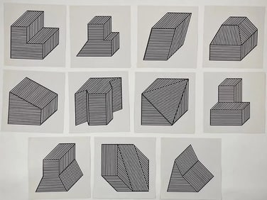 1982 Sol Lewitt Offset Lithographs Grouping of 11 prints