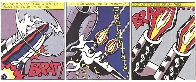 As I Opened Fire - Roy Lichtenstein Triptych