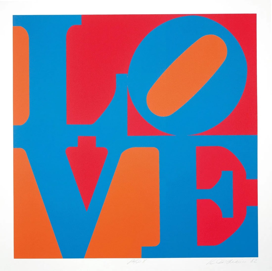 ROBERT INDIANA (1928-2018) The Garden of Love print: ROBERT INDIANA (1928-2018),The Garden of Love, screenprints in colours, on wove paper, measures 26.75 x 26.75, plate signed, after Indiana