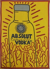 KEITH HARING ABSOLUT VODKA POSTER