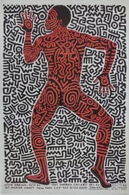 KEITH HARING SHAFRAZI EXHIBITION POSTER