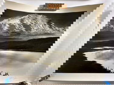 Mount McKinley and Wonder Lake, Ansel Adams - 1947 pencil signed