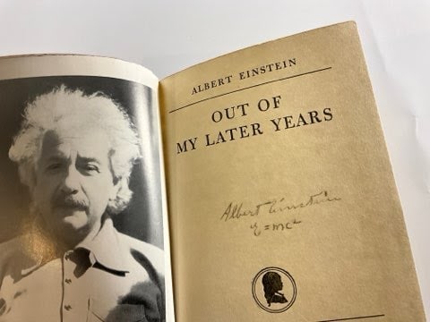 Albert Einstein “OUT OF MY LATER YEARS?? pencil signed: Published 1950, pencil signed, dust cover good condition