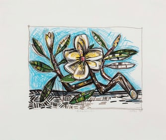 David Bates (American, B. 1952) Magnolia After