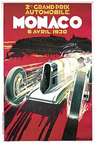 1930 Monaco Grand Prix Poster