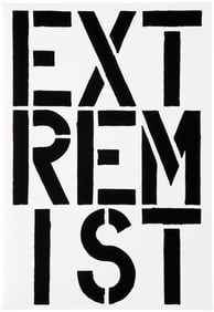 Christopher Wool - Extremist, 1989 - Offset Lithograph