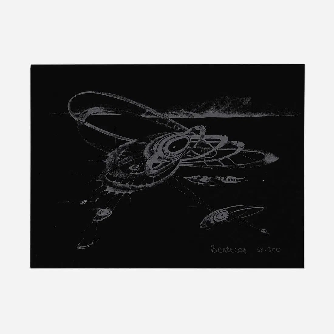 Lee Bontecou, Untitled: Lee Bontecou, Untitled lithograph, 8.875 h x 12 w inches, Plate Signed and numbered