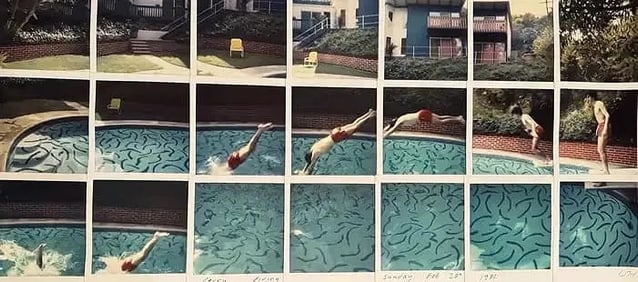 David Hockney "Jerry Diving" Photo Litho