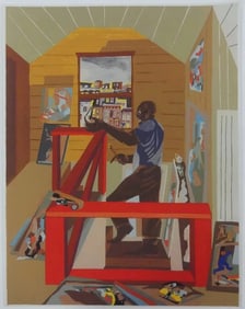 Jacob lawrence "The Studio" lithograph