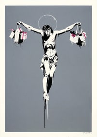 BANKSY (B. 1975) Christ with Shopping Bags