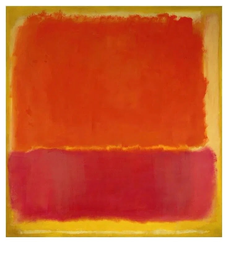 Mark Rothko # 12 offset lithograph: Measures approx 39 x 43 inches, unsigned, on heavy paper