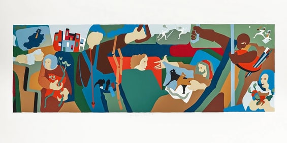 JACOB LAWRENCE New York in Transit II offset