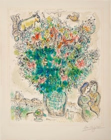 MARC CHAGALL (1887-1985) Bouquet Multicolore Print