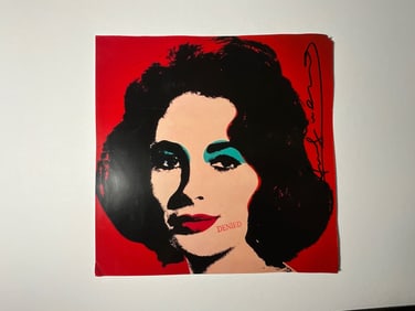 Warhol Liz Taylor signed