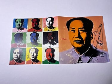 Warhol Mao invitation Castelli signed