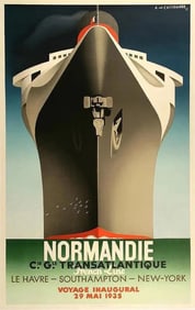NORMANDIE - DISTIL RESTRIKE POSTER BY CASSANDRE
