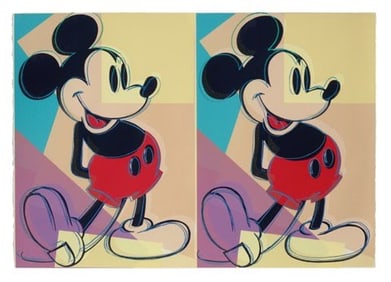 ANDY WARHOL Double Mickey Mouse after