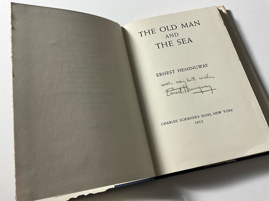 Ernest Hemingway THE OLD MAN AND THE SEA 1952 signed (1 of 3)