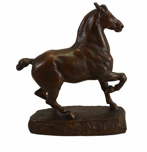 After Antoine-Louis Barye (1795 - 1875) Horse Bronze: Antoine-Louis Barye (1795 - 1875) Signed "Barye" Bronze Horse Statue. Signed on base. 8 inches After Barye