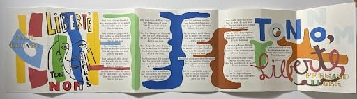 Fernand Léger (1881-1955) and Paul Eluard (1895-1952): Measures 50 x 12 1/2 inches, good condition, unknown print date