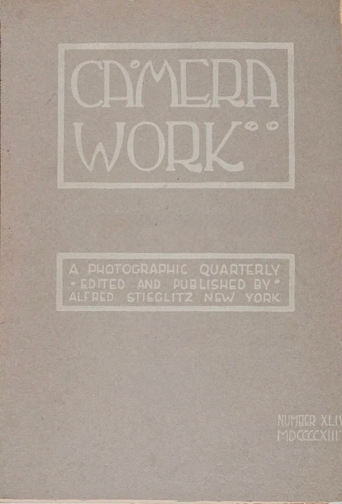 Camera Work 44: Camera Work.Number 44. Illustrated with 3 photogravures, one each after photographs by Eduard Steichen, Alfred Stieglitz, and Annie Brigman, and 7 reproductions of Abraham Walkowitz's drawings. 4to,