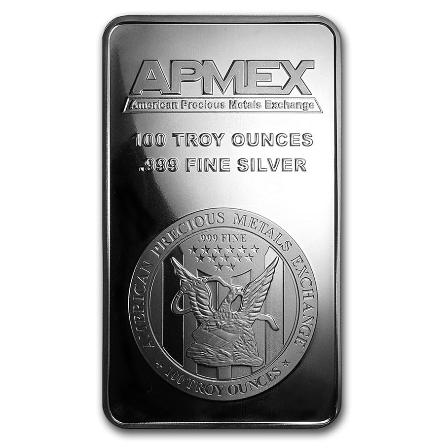 100 oz silver bar: 100 oz silver bar