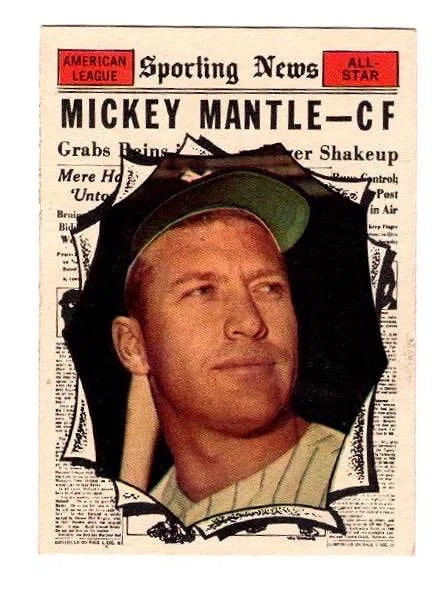 1961 Topps Baseball card, Mickey Mantle (1 of 1)