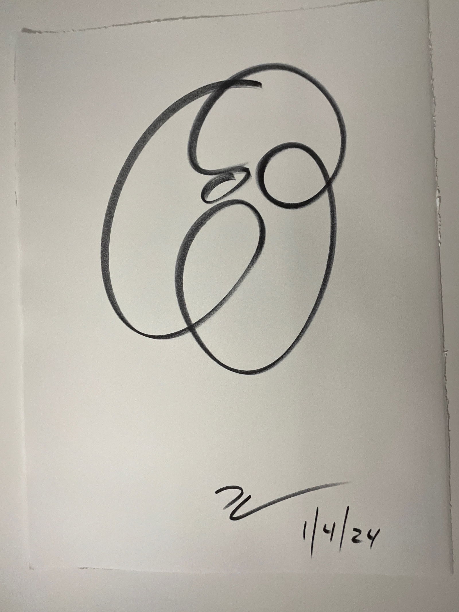 Jeff Koons Flower Marker Drawing (1 of 1)