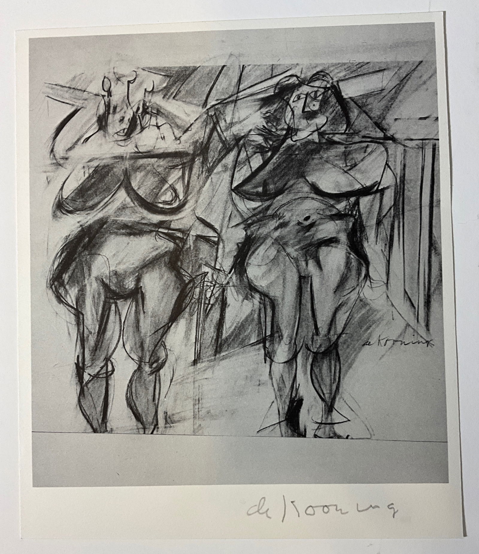 Willem de Kooning lithograph pencil signed: Measures 11 x 9 1/4 inches, arches paper, pencil signed lower right