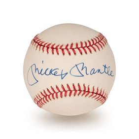 A Mickey Mantle Signed Autograph Baseball