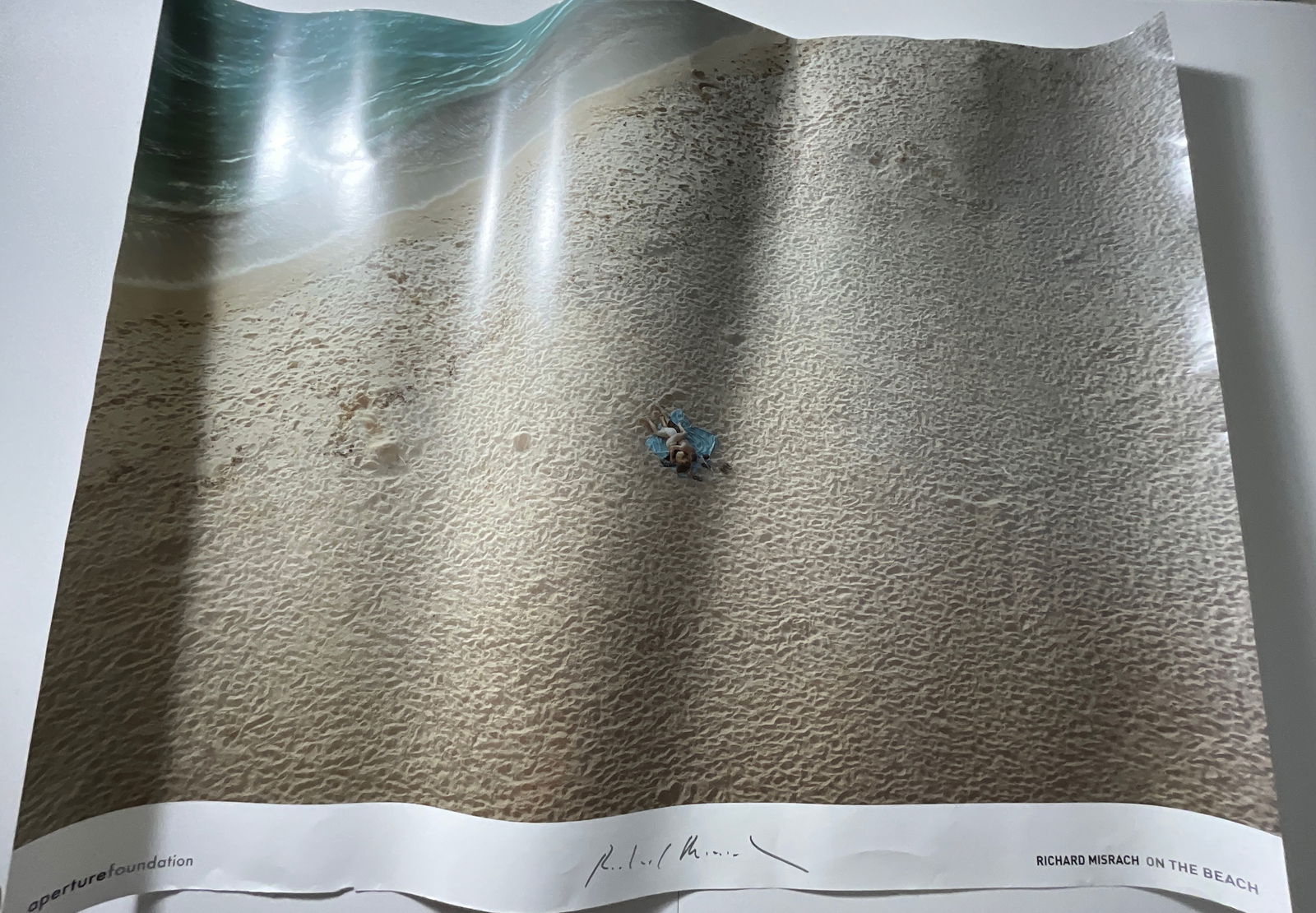 Richard Misrach “On the Beach?? marker signed by artist: Measures 43 x 34 1/2 inches, signed lower middle by artist in silver marker