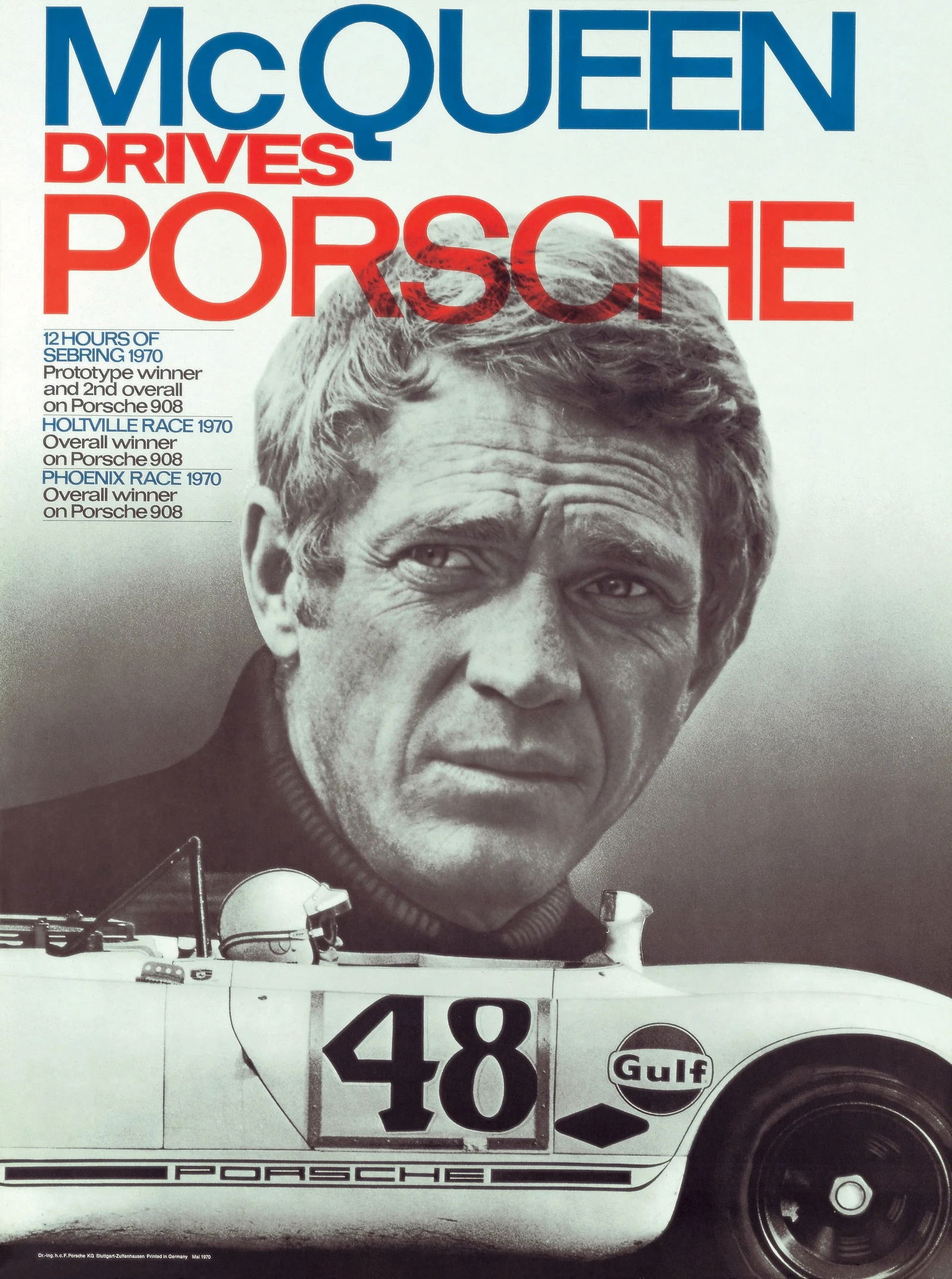 Steve McQueen Drives Porsche movie poster (1 of 1)