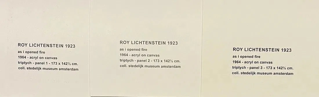 Roy Lichtenstein, color offset lithograph triptych unsigned - 2