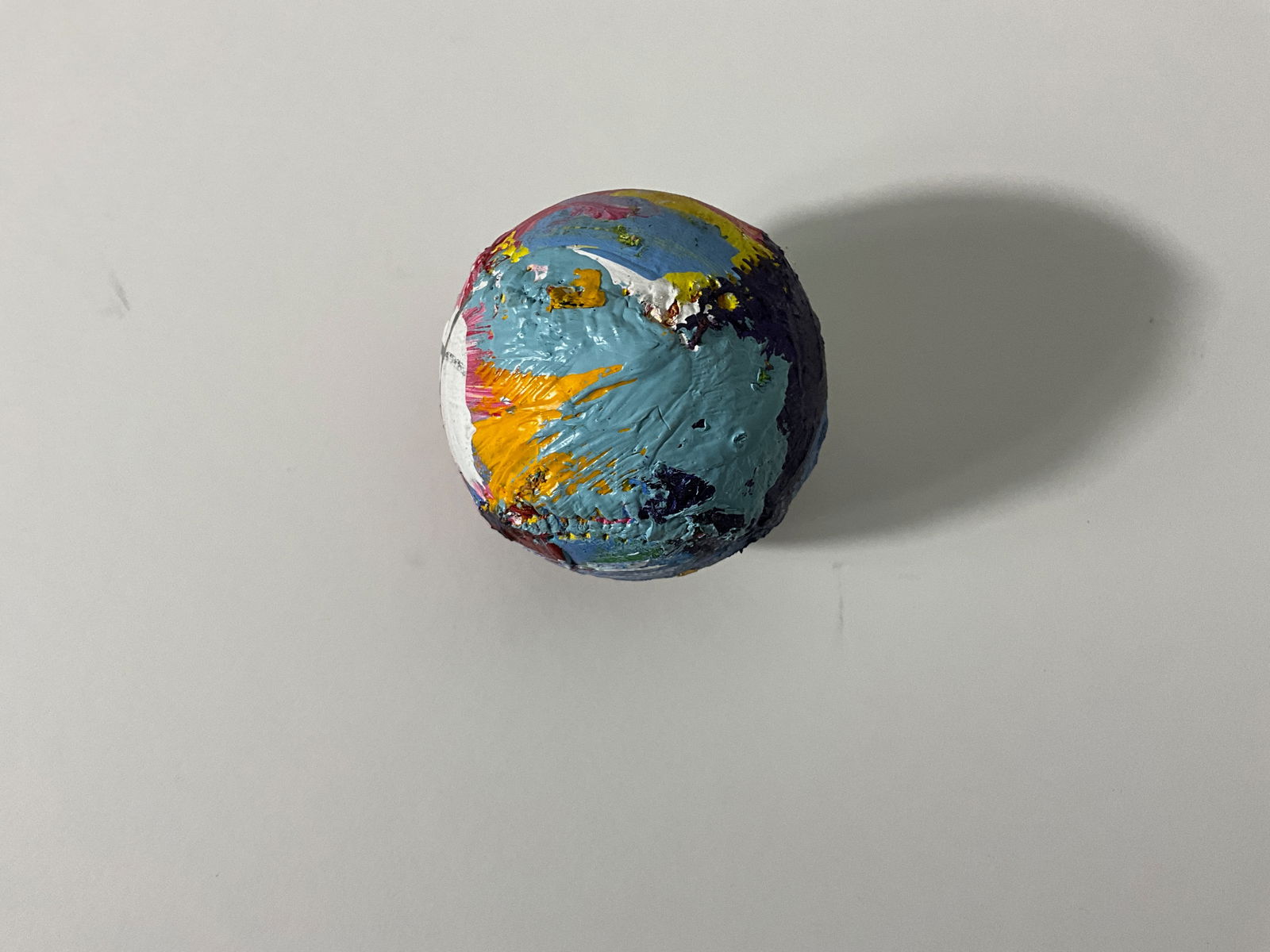 Peter Max Painted Acrylic Baseball - 2