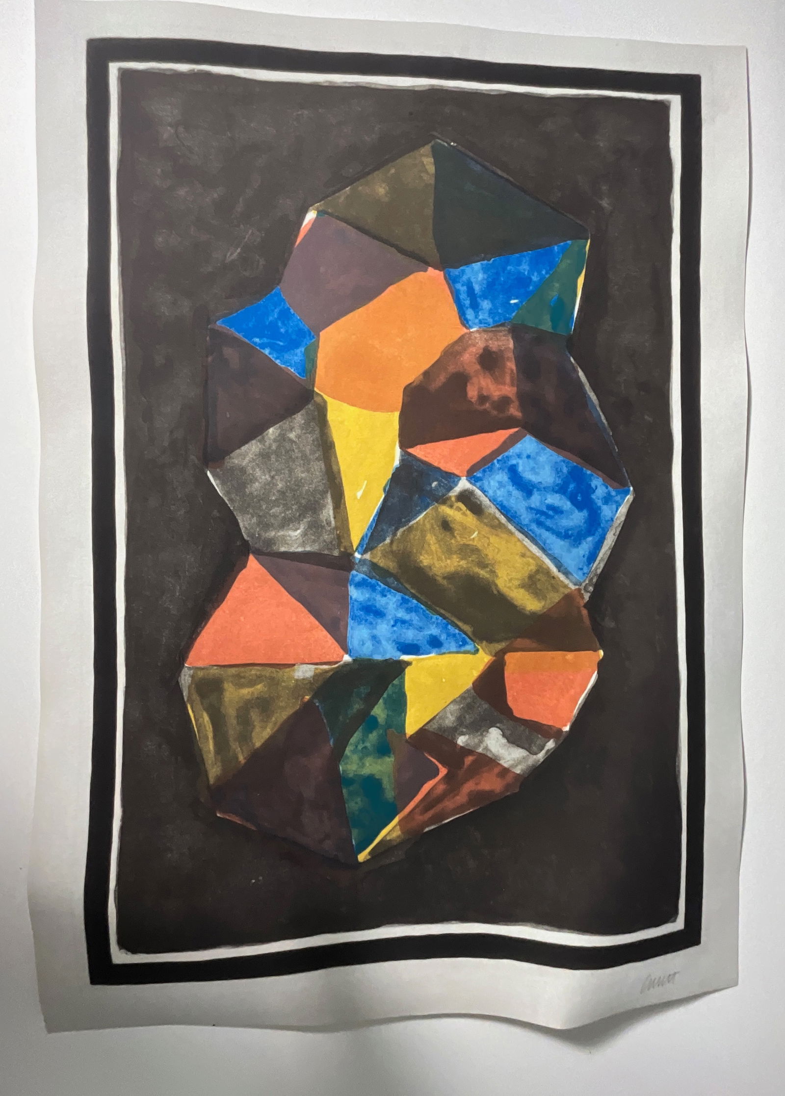 Sol LeWitt Complex Forms Print: Measures 31 1/4 x 22 1/4 inches, signed lower right not numbered, water damage, see pics, sold as is