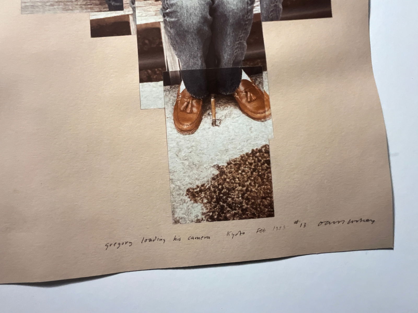 David Hockney Gregory loading his camera print - 2