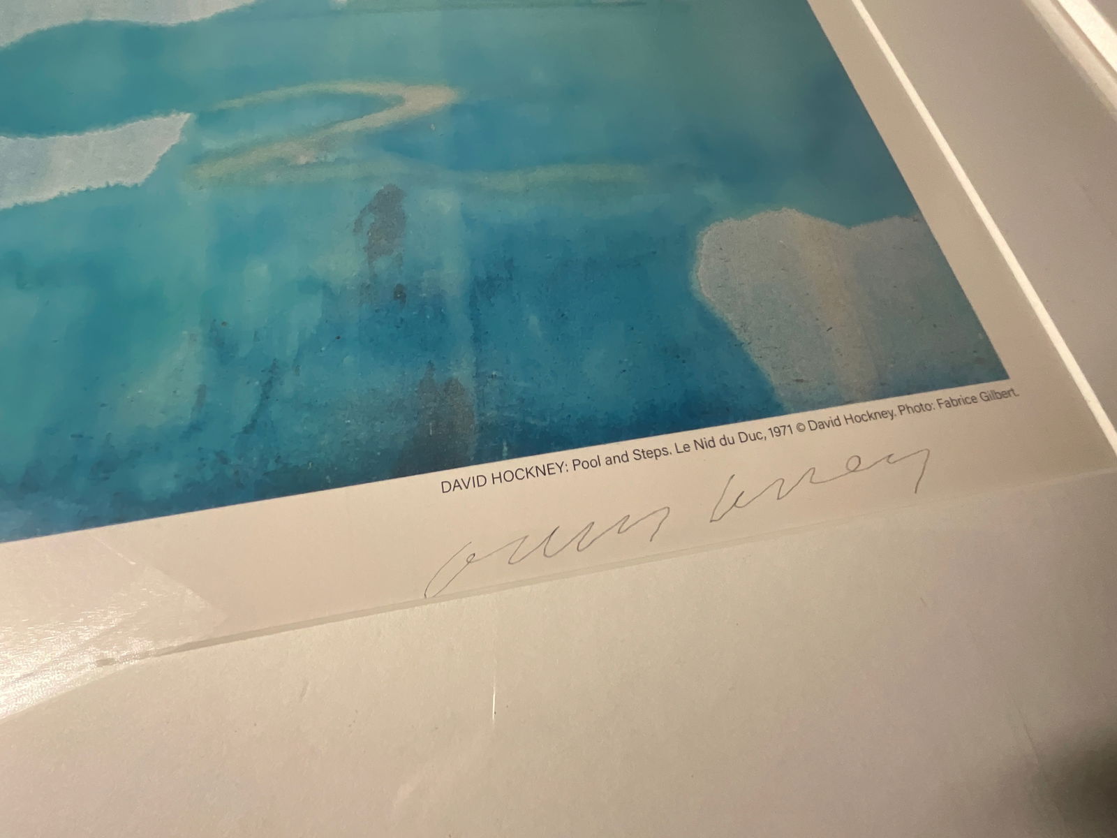 David Hockney “Pool and Steps?? offset lithograph pencil signed - 2
