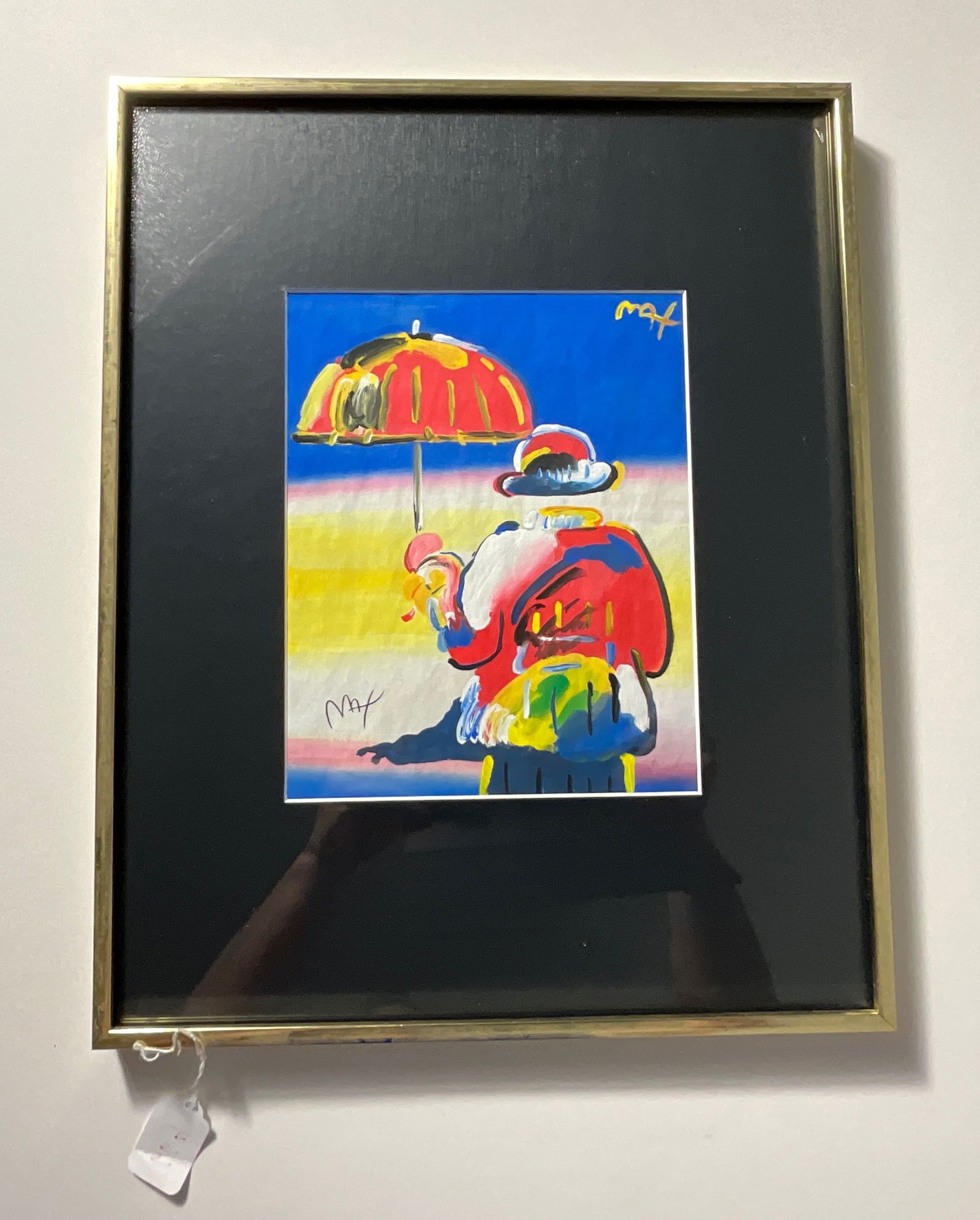 Peter Max umbrella man mixed media on paper (1 of 9)