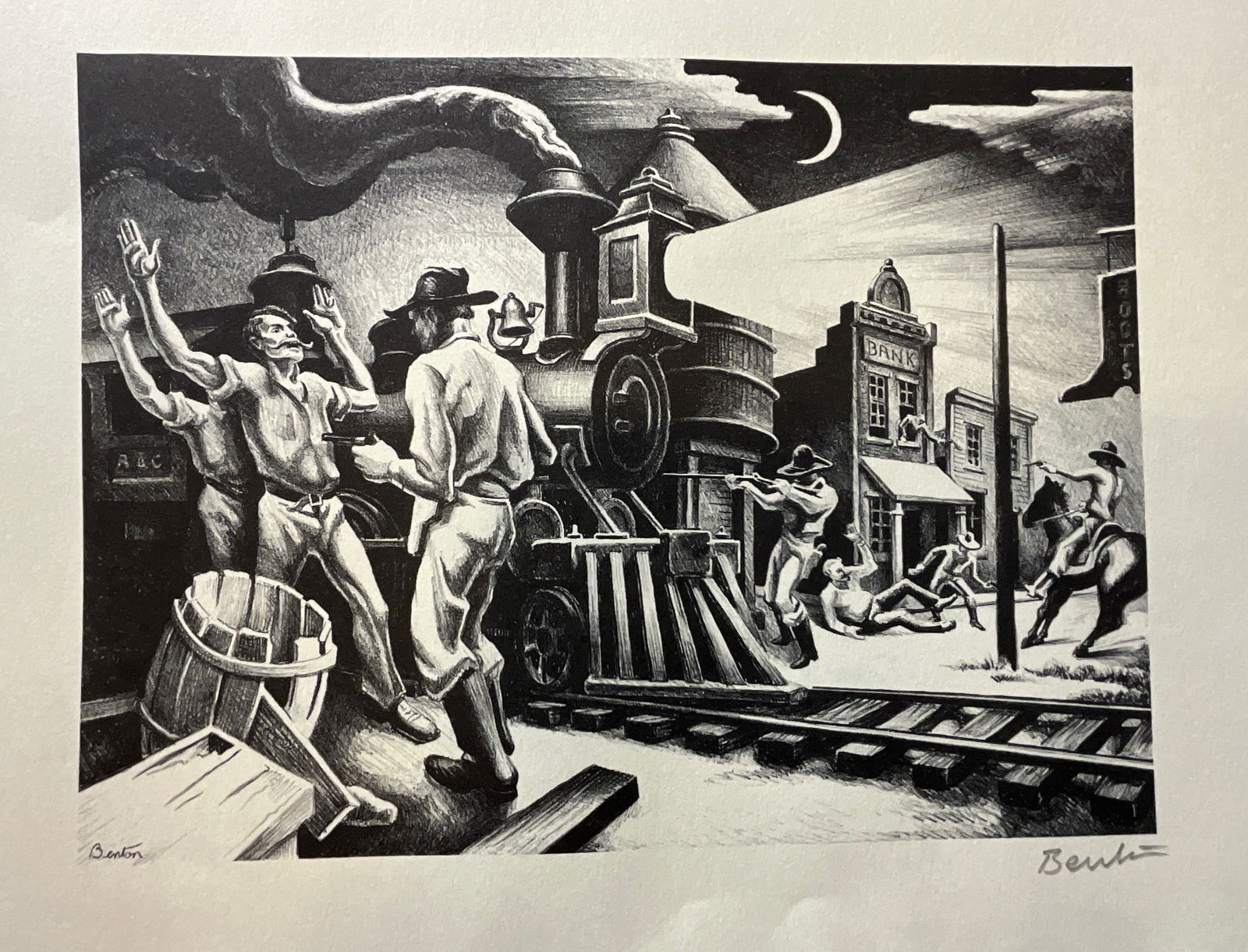 Thomas Hart Benton Jesse James pencil signed (1 of 1)